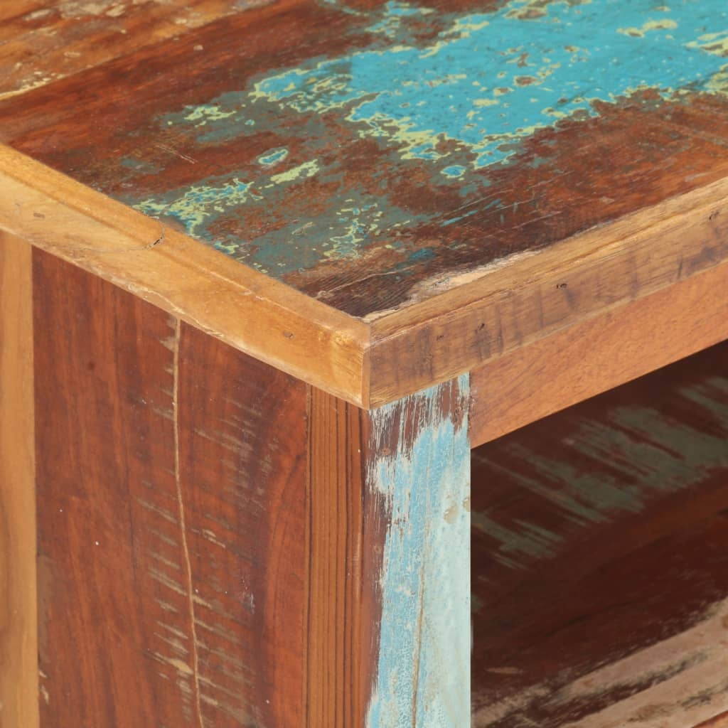 vidaXL TV Cabinet with Buddha Cladding Reclaimed Wood Stand HiFi Unit Stereo