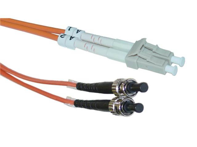 Cable Wholesale LC / ST Multimode Duplex Fiber Optic Cable 62.5/125 - 1 Meter (3.3ft)