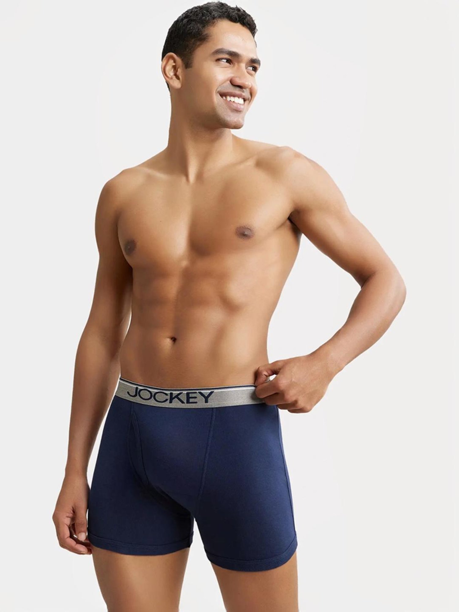 Jockey 8009 Men's Super Combed Cotton Rib Solid Boxer Brief with Ultrasoft Waistband