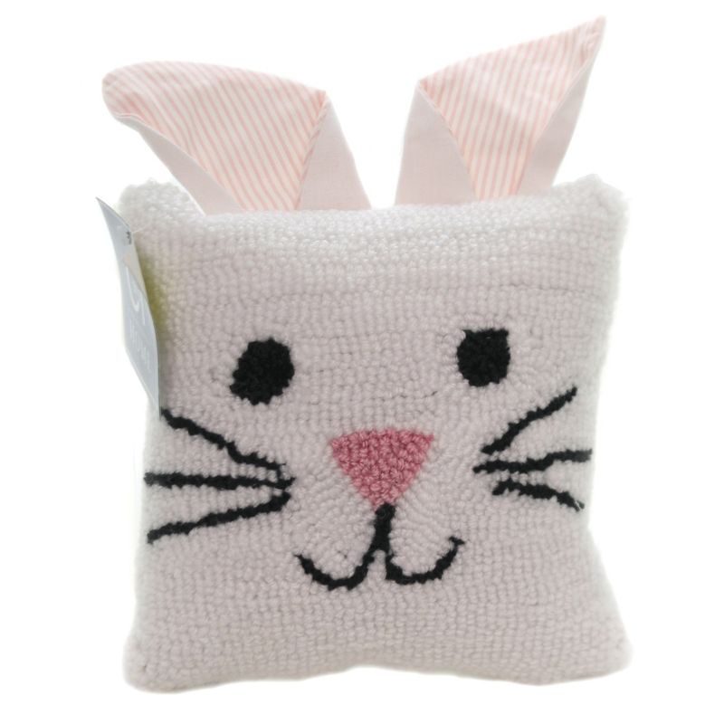 Home Decor 8.0" Bunny Ears Pillow Square Throw Rabbit Filled  -  Decorative Pillow