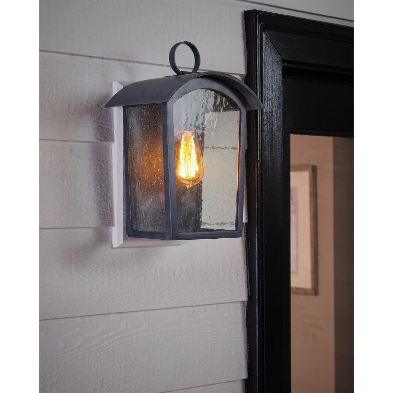 Generation Lighting Hodges 1 light Ash Black Outdoor Fixture OL13302ABLK