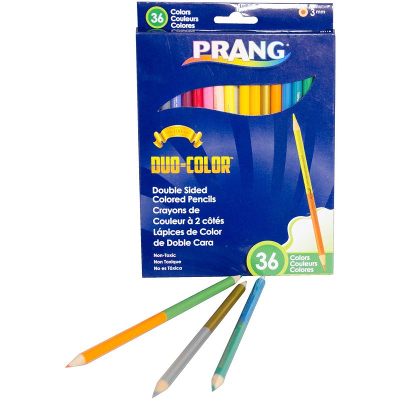Prang Duo Colored Pencils, 36 Assorted Colors, set of 18