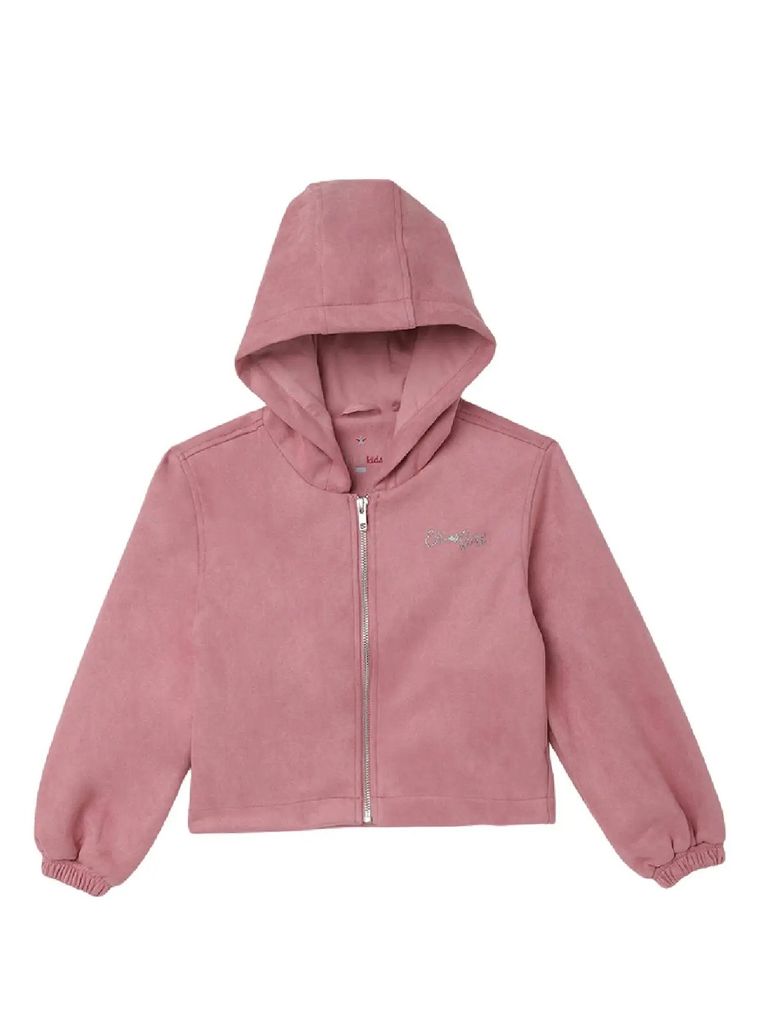 Elle Kids Pink Solid  Hoodie