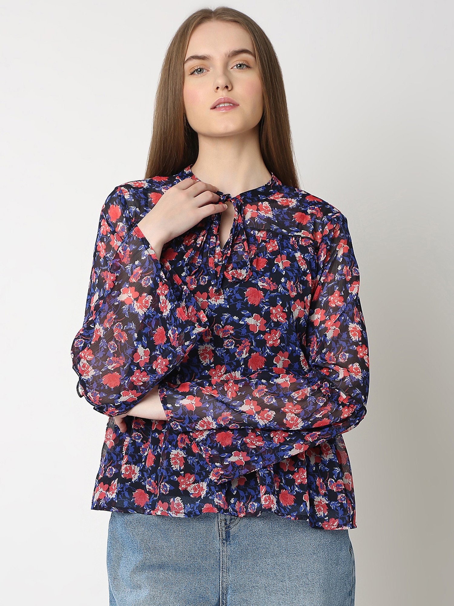 Vero Moda Blue Printed Top