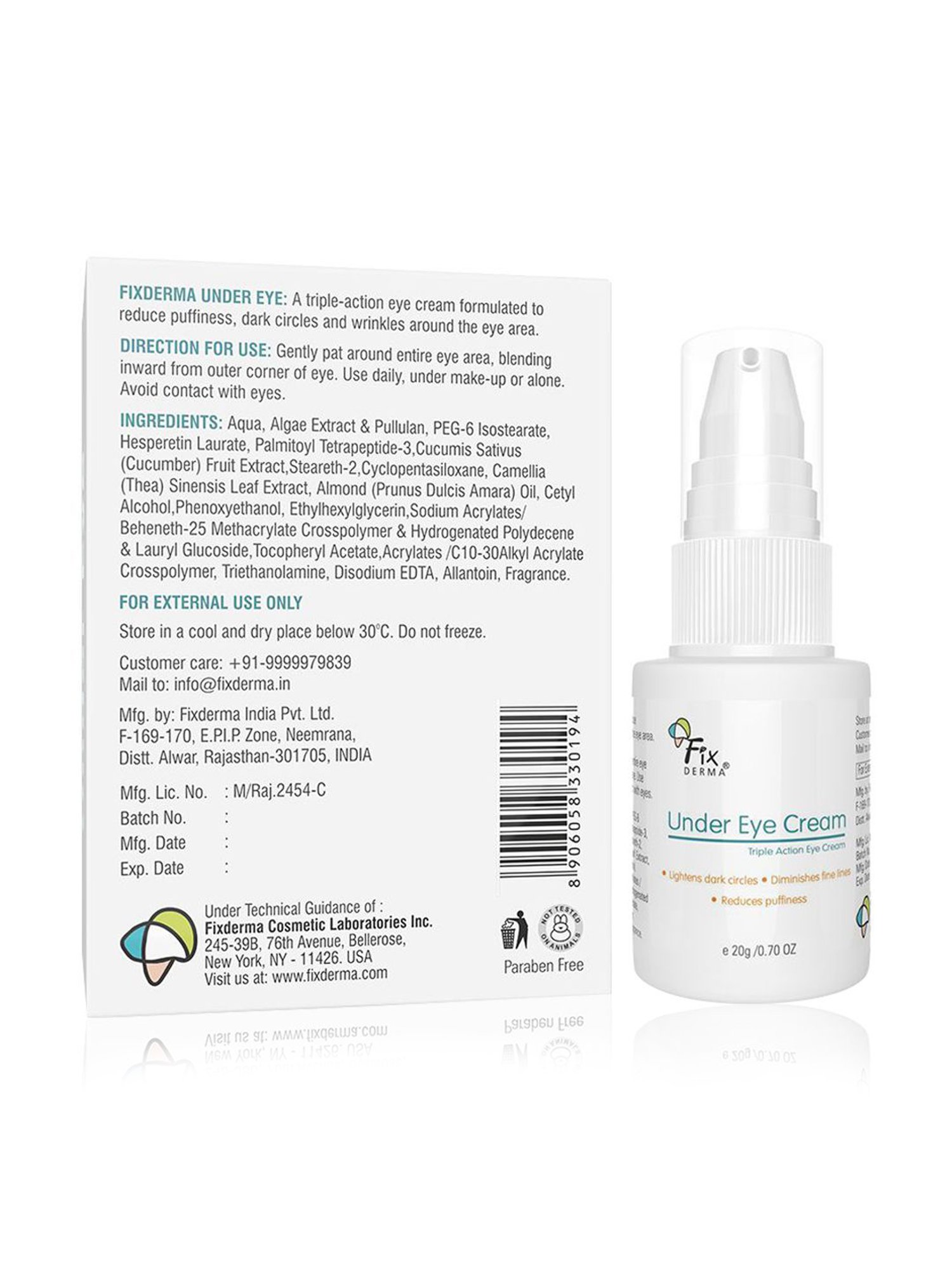 Fixderma Under Eye Cream - 15 gm