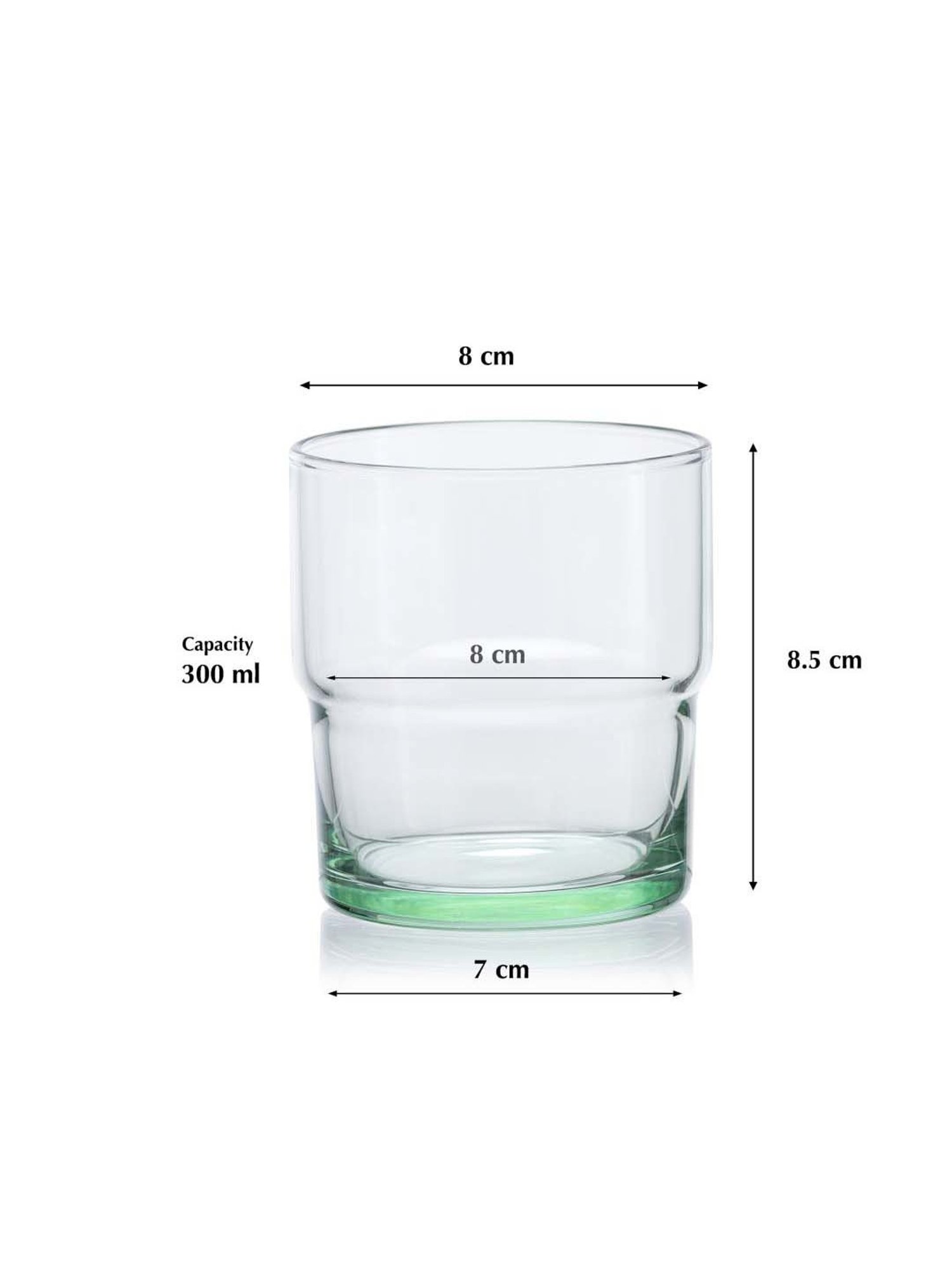 Pasabahce Green Hill Eco Friendly Water Glasses (0.3 L) - Set of 4