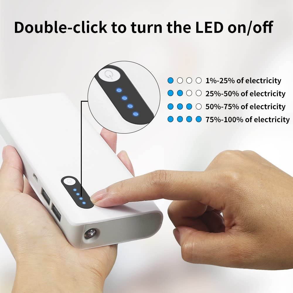 SOLICE High Capacity 16800mah External Battery Power Bank Portable Charger Backup Pack with LED Light Dual USB for iPhone & ipad Samsung Galaxy and More