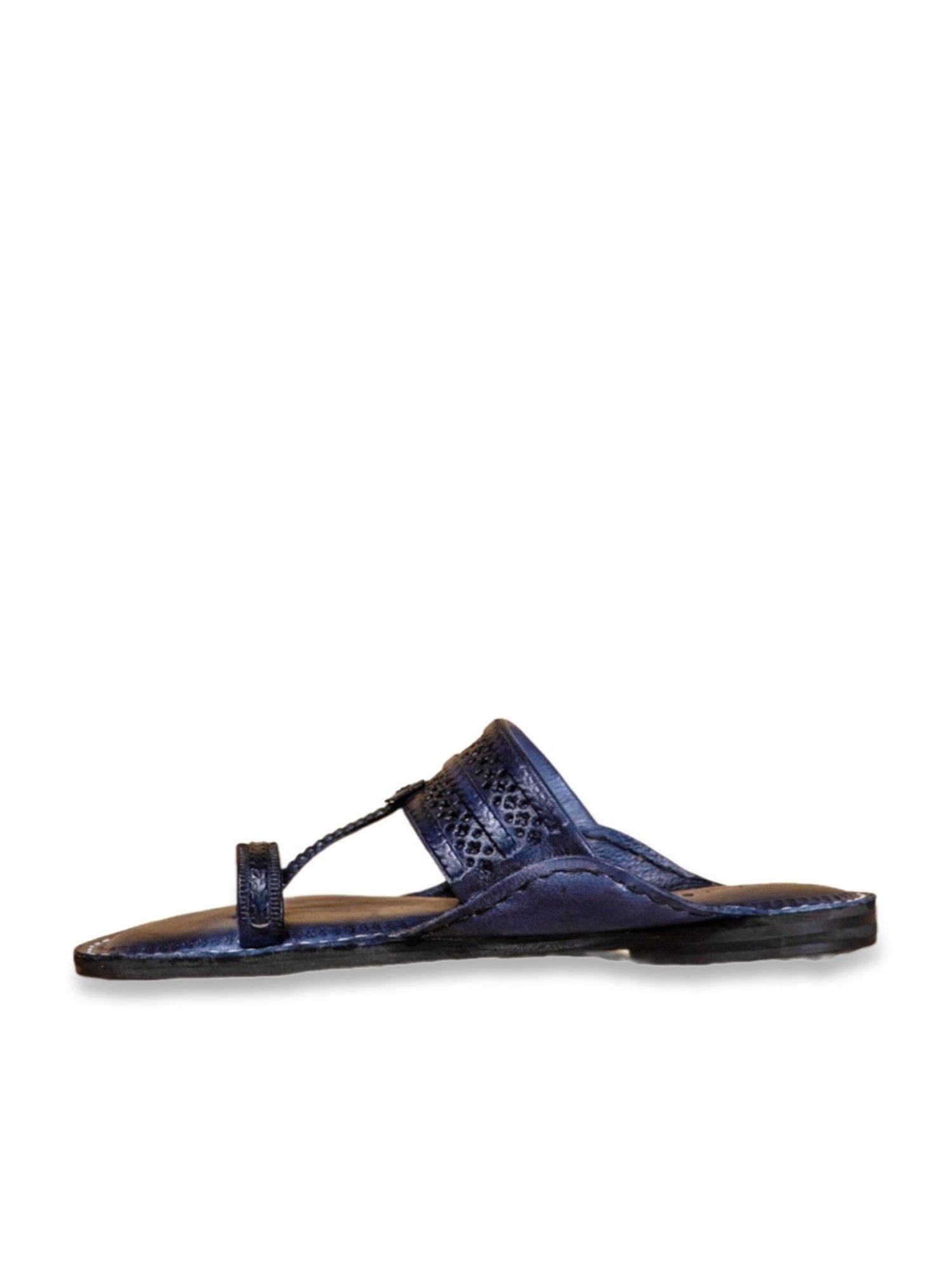 Kalapuri Men's Navy Kolhapuri Sandals