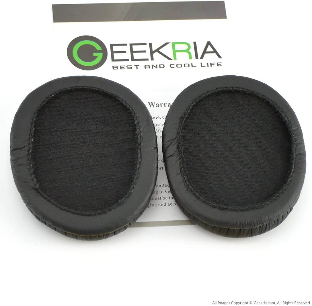 Geekria QuickFit Protein Leather Ear Pads for SONY MDR-7506, MDR-V6, MDR-CD900ST Headphones Replacement Earpads / Ear Cushion / Ear Cups, Headset Ear Cover Repair Parts (Black)