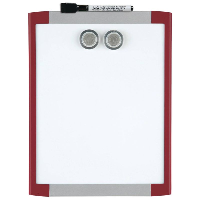 Quartet 8.5" x 11" Magnetic Dry Erase Board - Red Frame