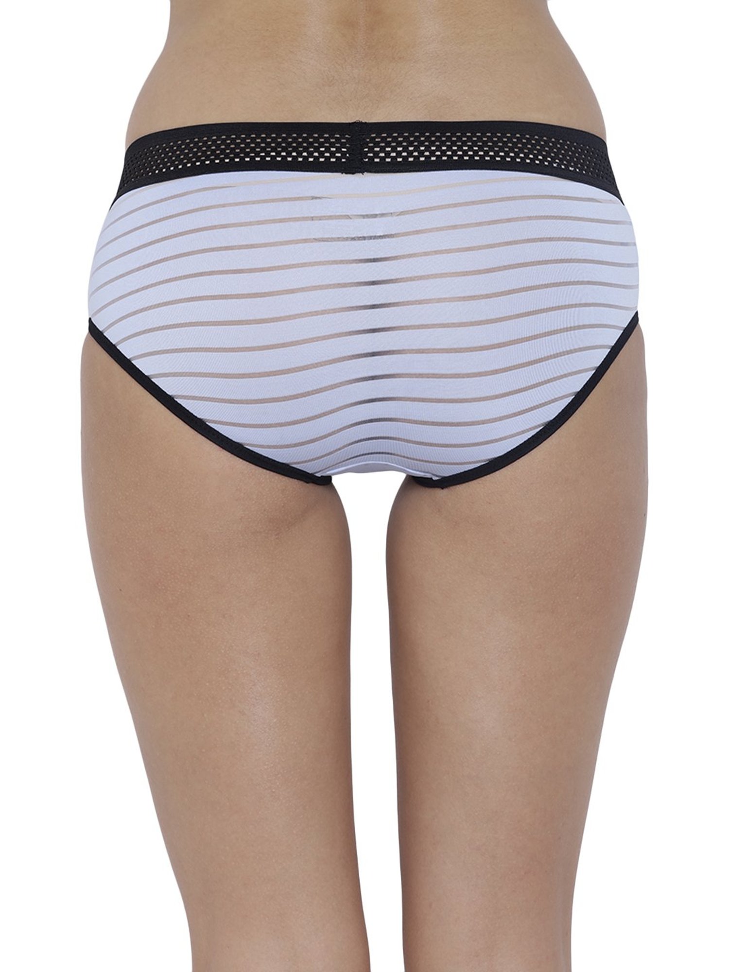 BASIICS by La Intimo Blue Serenity Striped Hipster Panty
