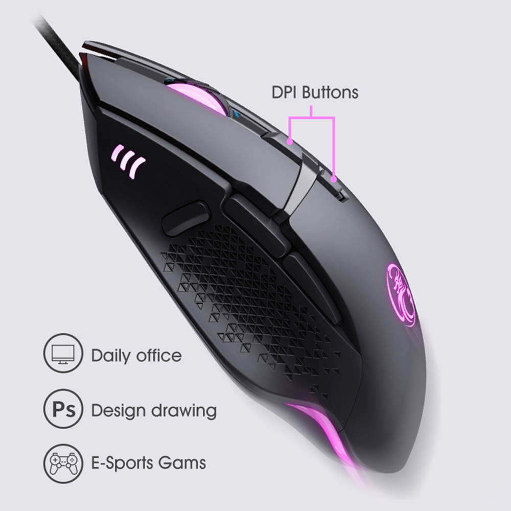 Fire Button Design USB Wired Gaming Mice 8 Buttons Mouse Computer Gamer 7200 DPI Optical Mice for Laptop PC Game Mouse
