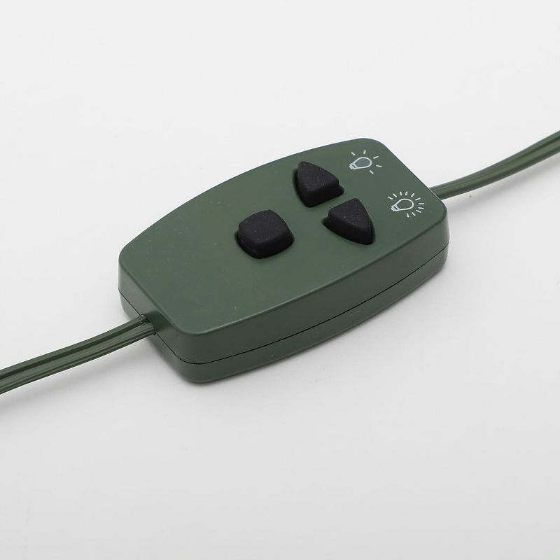 Home Heritage 7 Foot Snow Flocked Natural Pine Prelit Artificial Christmas Tree with Warm White Fairy Lights, On/Off Foot Pedal, and Metal Stand