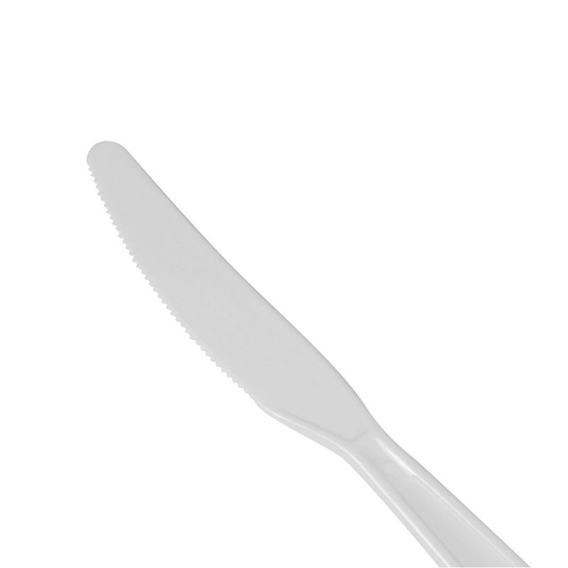 Karat 7.6 Inch White Plastic Poly Wrapped Individually Packaged Heavyweight Disposable Knives for Restaurants, Diners, and Takeout (Pack of 1,000)