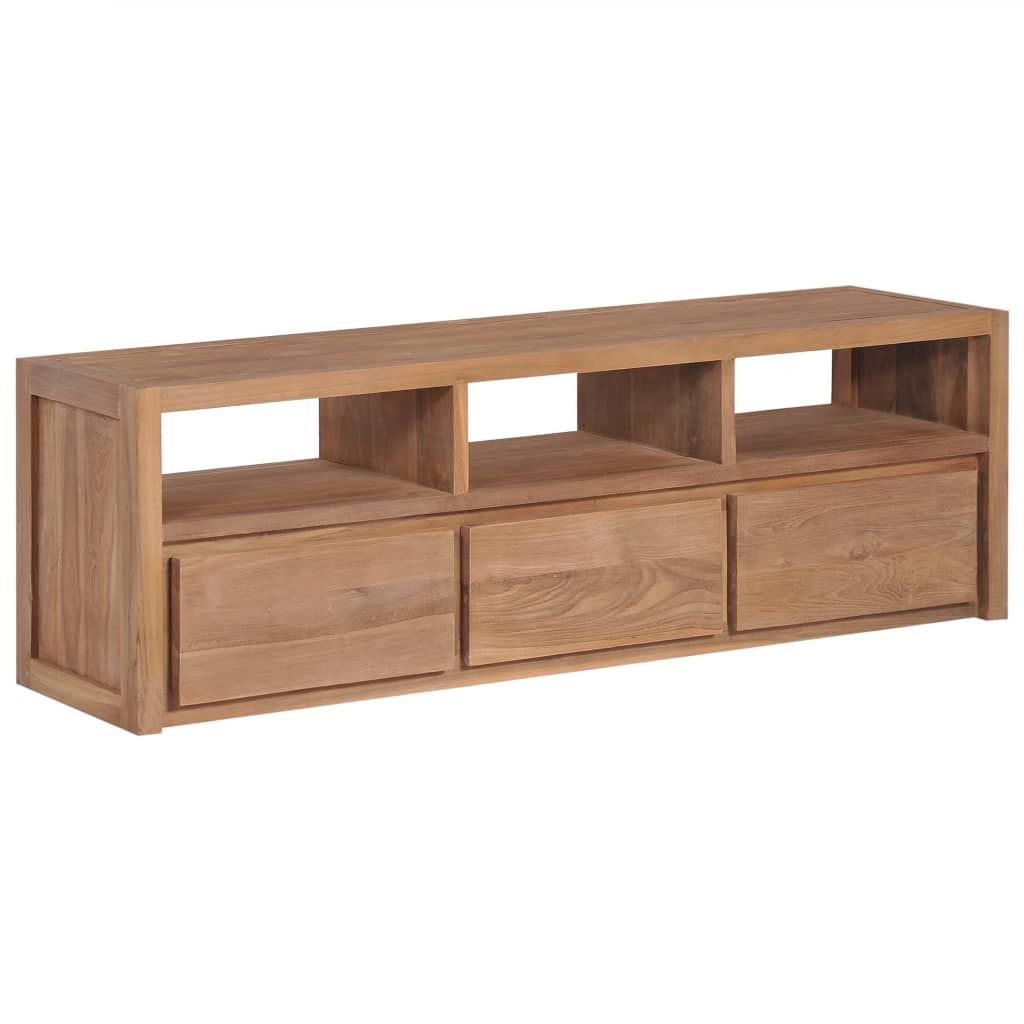 vidaXL Solid Teak Wood TV Cabinet with Natural Finish 47.2" TV Media Unit