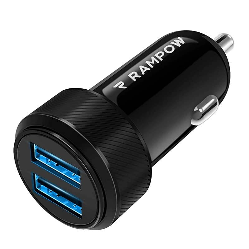 Car Charger,Mini 24W/12V 4.8A Dual USB Car Charger,Car Adapter with Blue LED for iPhone12/12 Pro/Pro Max/11/11 Pro/Pro Max/XR/XS/X,IPad Pro/Air 2/Mini,Samsung Galaxy S21/S20/S9/S8,XiaoMi