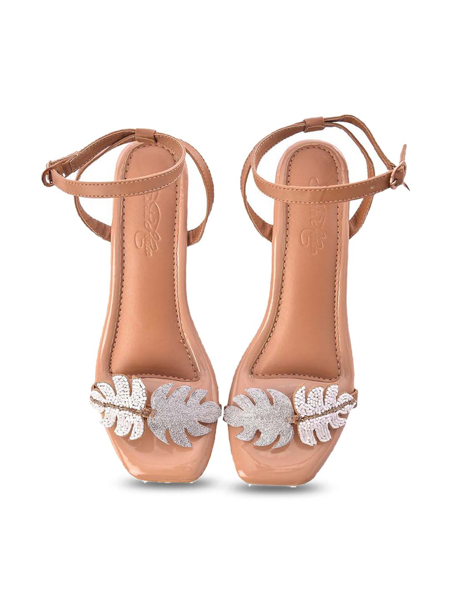 Sole House Women's Tan Ankle Strap Sandals