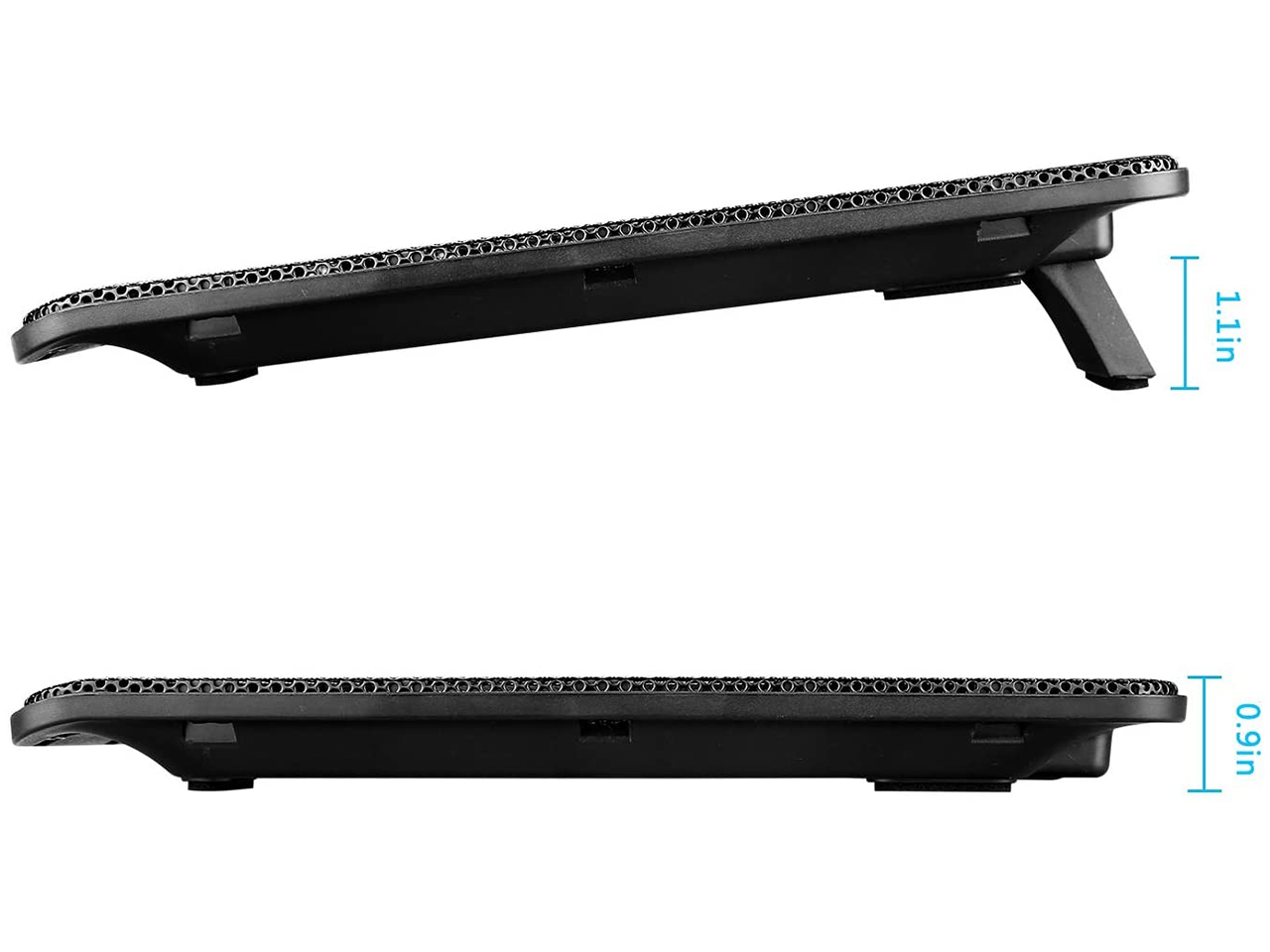 Laptop Cooling Pad, Laptop Cooler with 5 Quiet Red LED Fans for 12"-17" Inch Laptop, Dual USB 2.0 Ports, Portable Angle Adjustable Laptop Stand for Gaming Laptop-Green