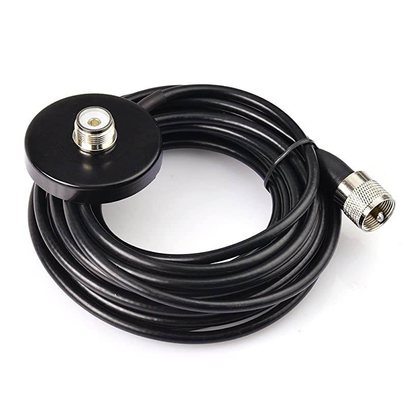 Dual Band VHF UHF Ham Mobile Radio Antenna PL259 with Magnetic Base 5M Cable for Ham Radio Amateur Radio Mobile Transceiver 144430mhz
