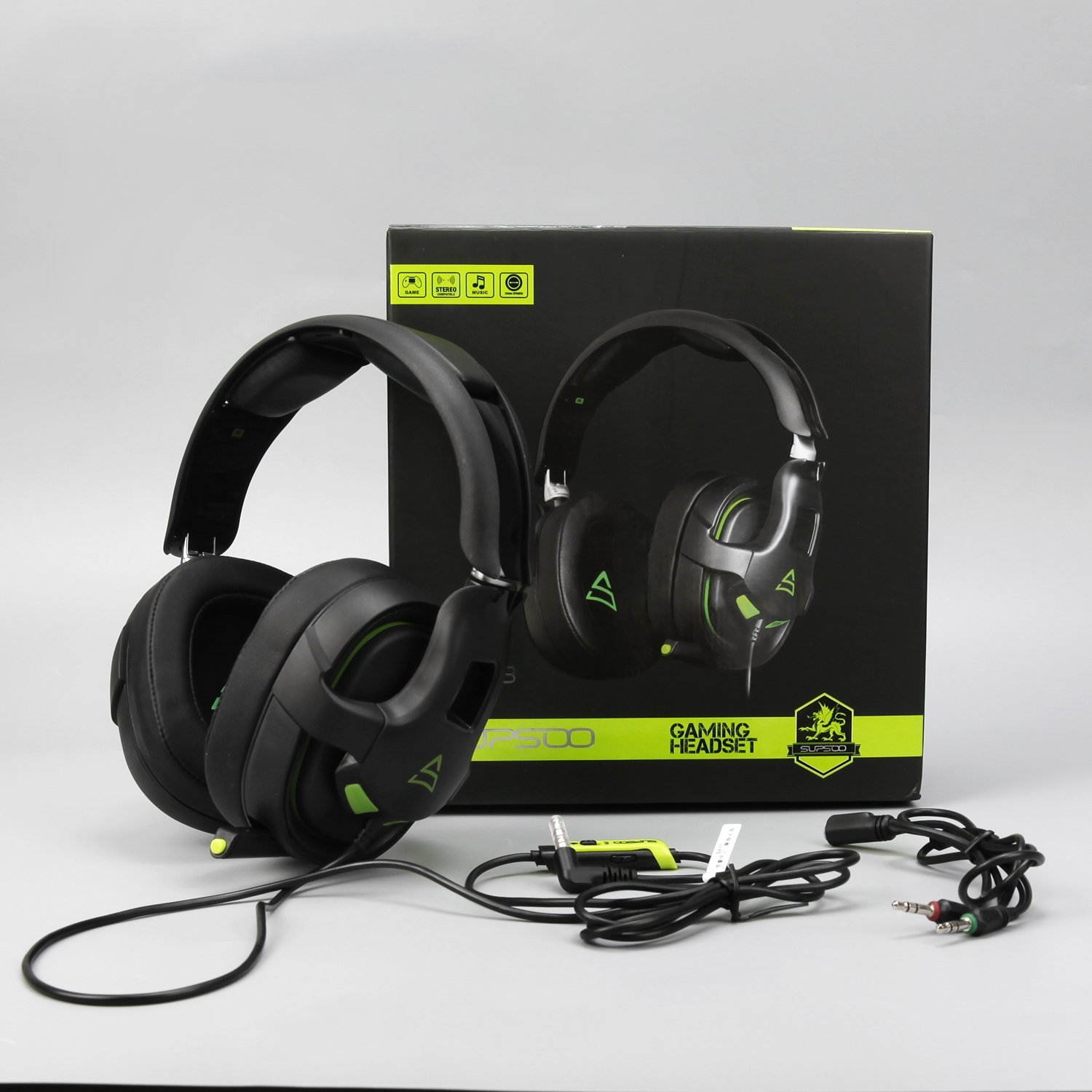 SUPSOO G818 PS4 New Xbox One Stereo Headset Over-Ear Gaming Headphones with Mic Bass Volume Control