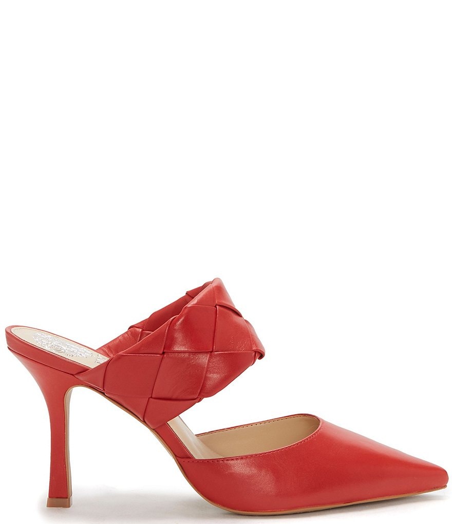 Vince Camuto Alandra Leather Woven Banded Mules