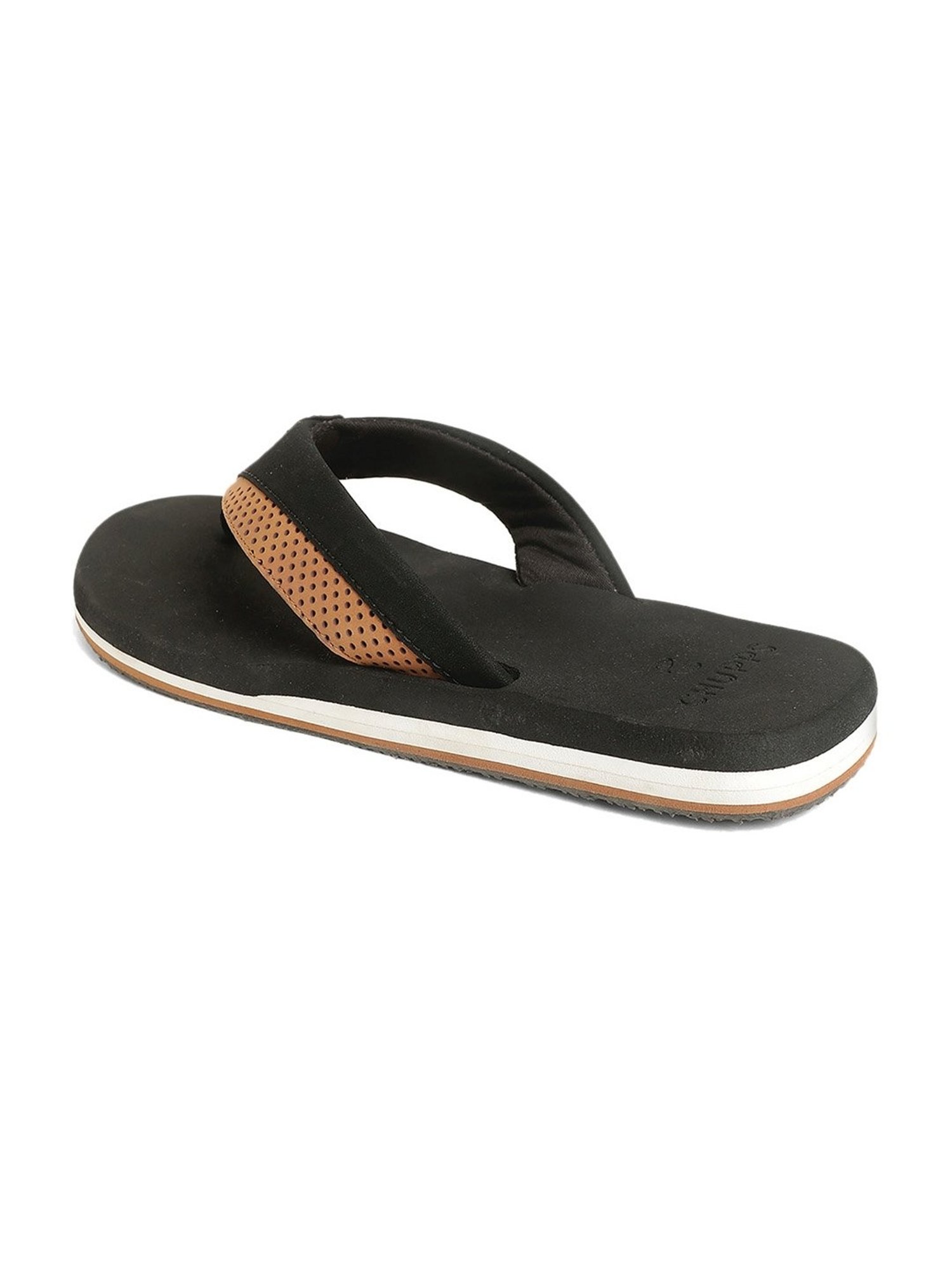 Chupps Men's Black Flip Flops
