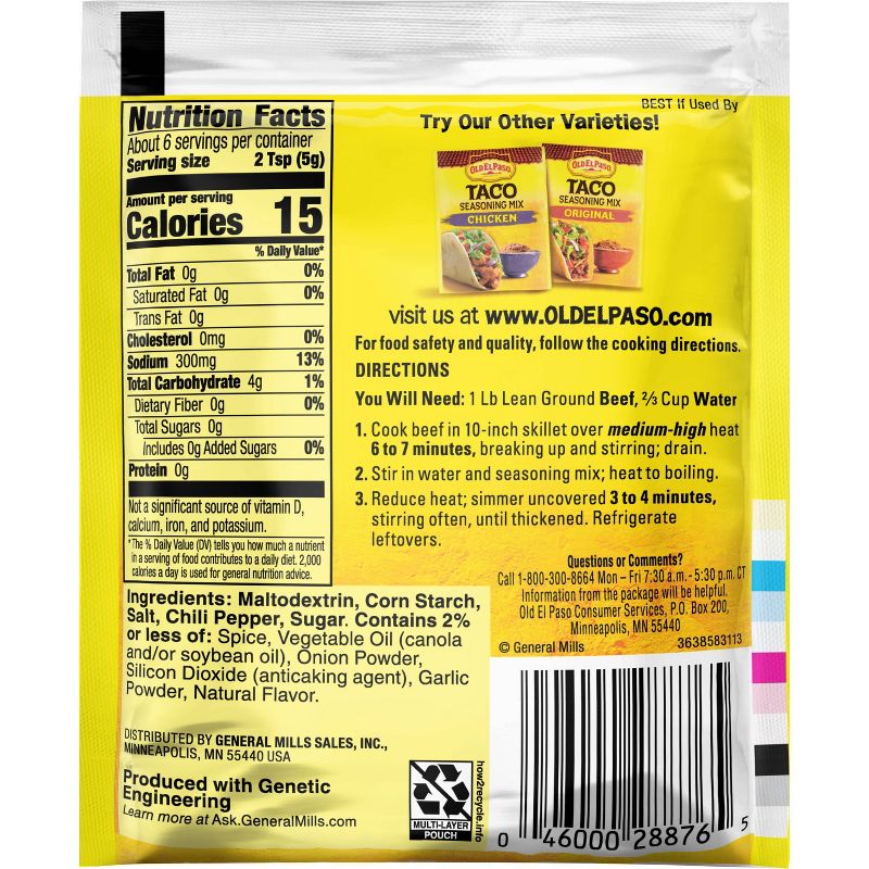 Old El Paso Taco Seasoning Mix Mild 1oz