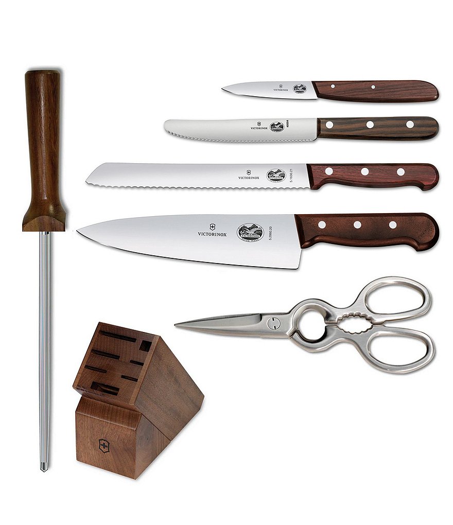 Victorinox Swiss Army 7-Piece Rosewood Cutlery & Block Set