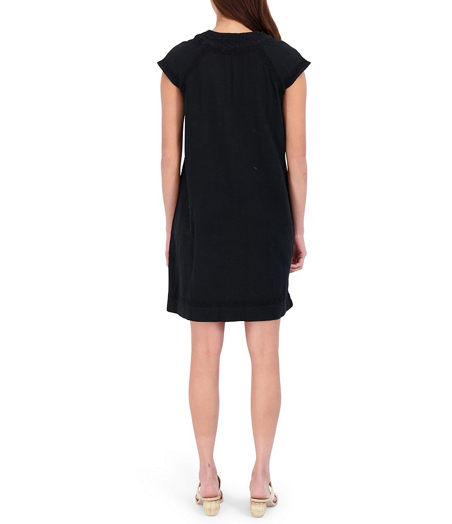 Roller Rabbit Cap Sleeve Faith Embroidered Matching Dress