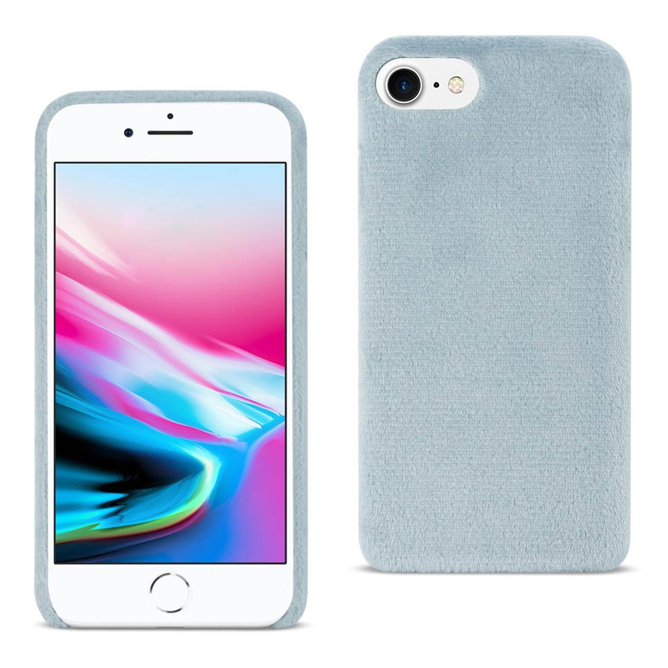 Reiko iPhone SE2/8/7 Fuzzy Fur Soft TPU Case In Gray