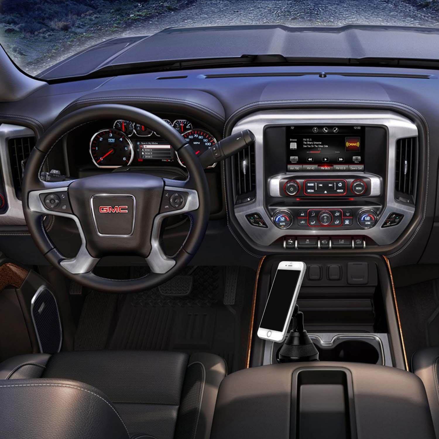 Car Phone Holder Magnetic Mount, Tackform [Cup Holder Magnet Phone Mount] Universal Car Phone Mount Fits ANY Size Phone - iPhone x, 8, 7 7 Plus 6s Plus Galaxy S9 S8 S7 S6 S5 Note 5/4/3