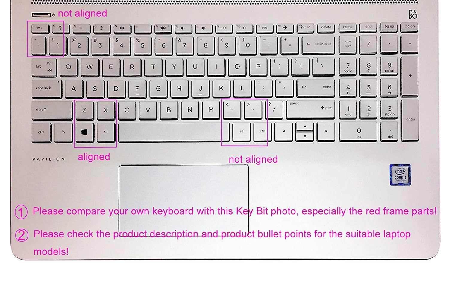 Silicone Keyboard Cover for 15.6" HP Pavilion X360 15-br075nr, HP Envy x360 15m-bp/bq, HP Spectre x360 15-ch011dx, HP Pavilion 15-cb 15-cc 15-cd 15-bw 15-bs & 17.3" HP 17m-ae 17-bs Series - Pink Ombre