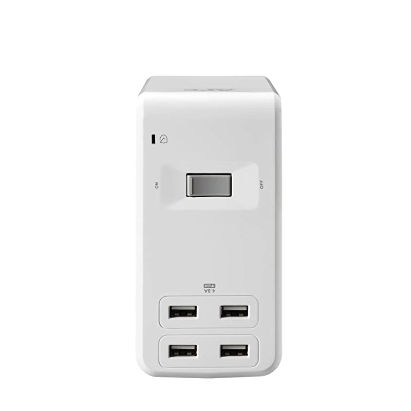 Desk Mount Power Station PE6U4W UShaped Surge Protector with USB Ports 4 Desk Clamp 6 Outlet 1080 Joules