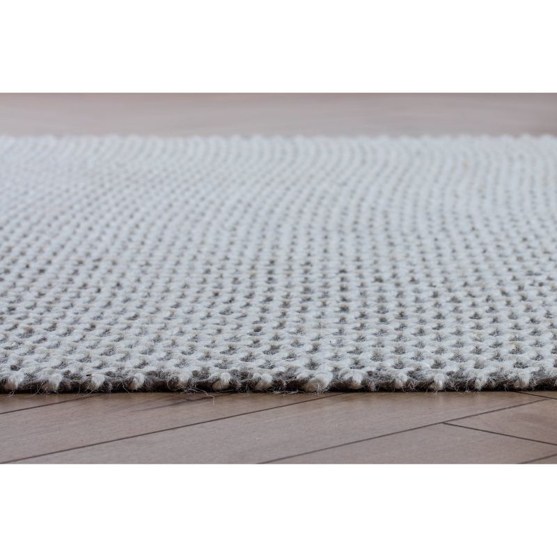 8'x10' Honeycomb Jute Area Rug Gray & Ivory - Anji Mountain