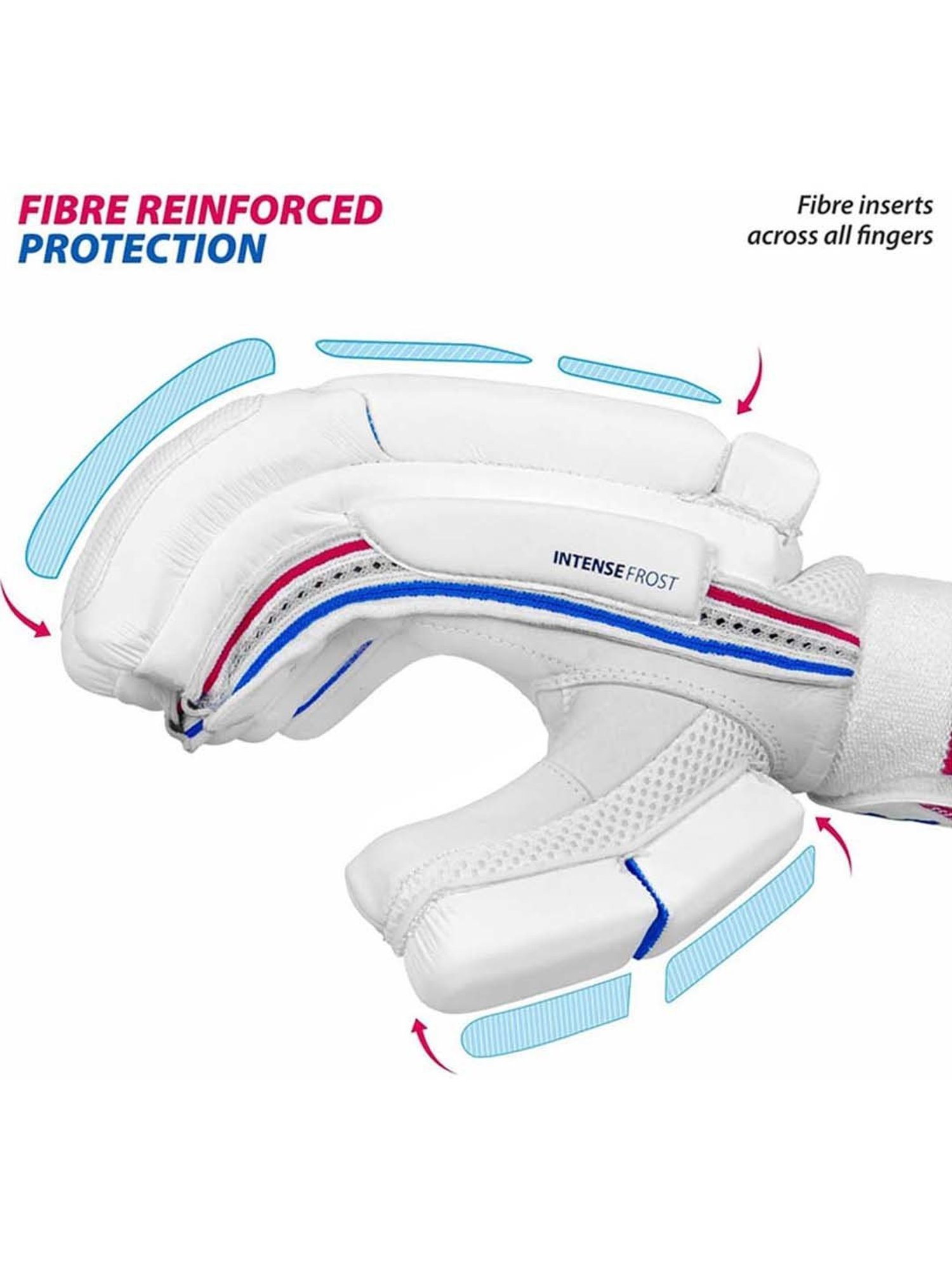 DSC Intense Frost Leather Cricket Batting Gloves Size - Youth