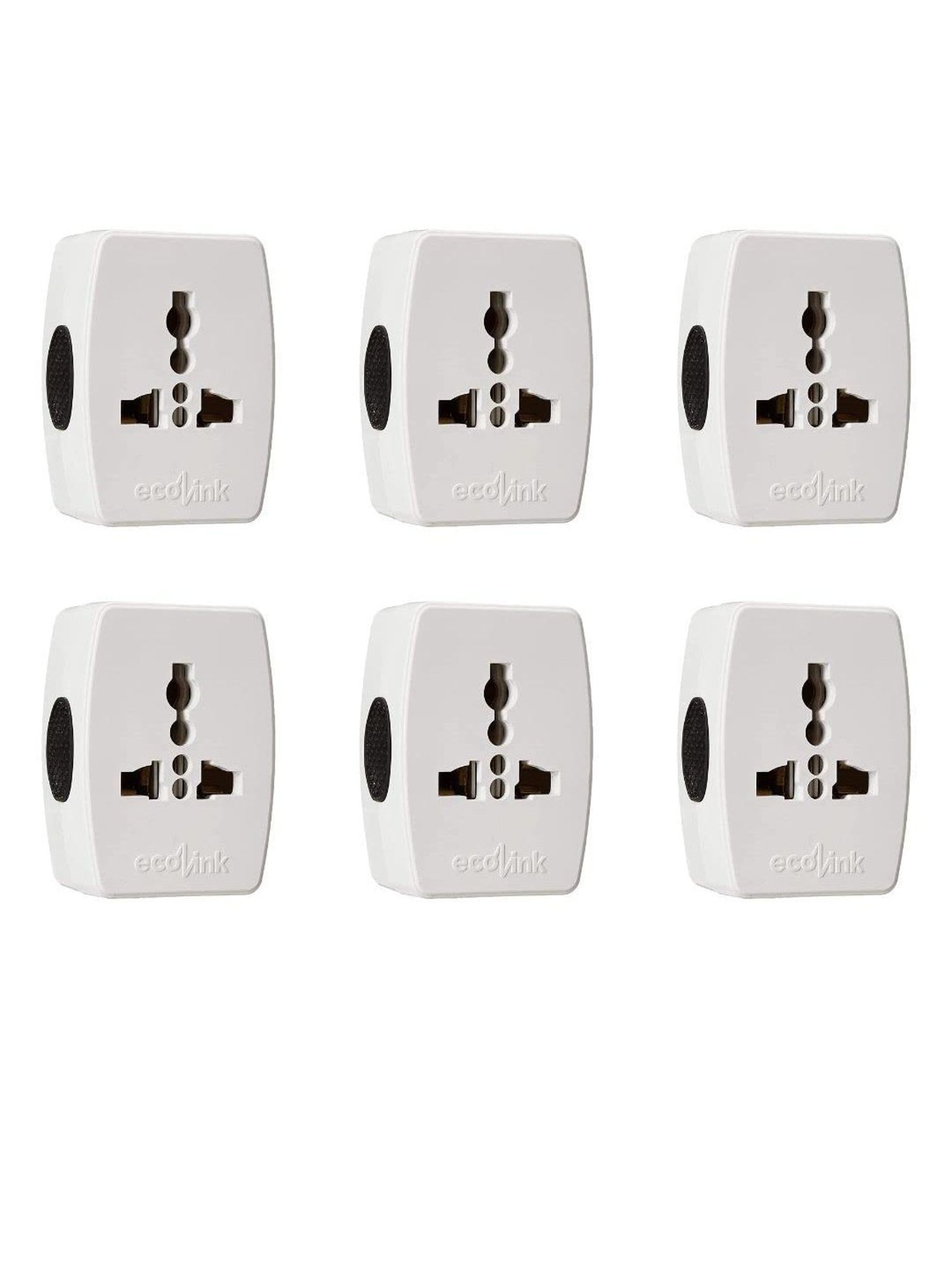 EcoLink Multipin Socket 6A - Pack of 6 (White)