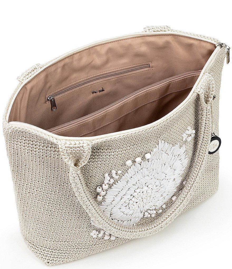 The Sak Gen Crafted Classics Floral Crocheted Carryall Tote Bag