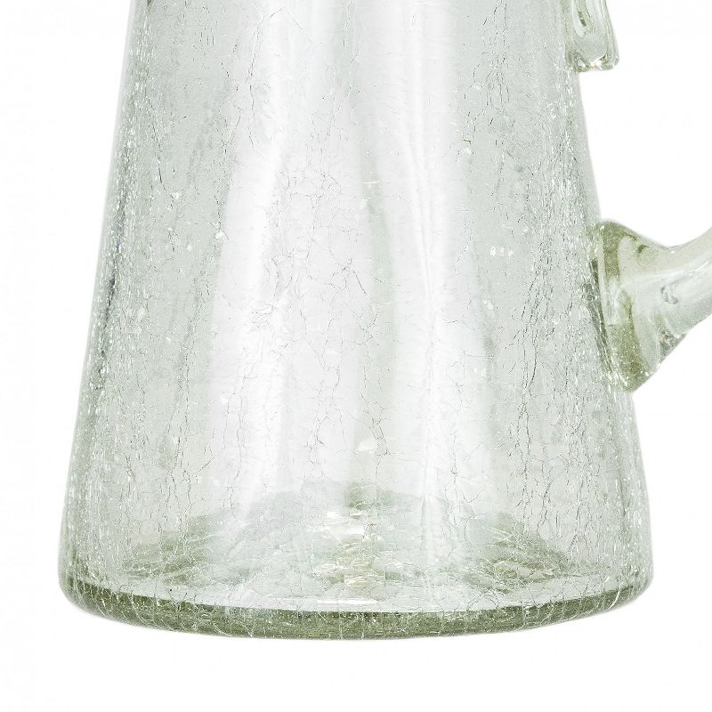 Amici Home Clear Crackle Authentic Mexican Handmade Pitcher, 80oz