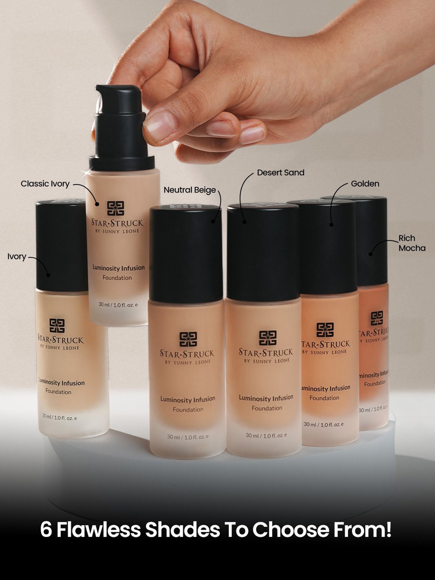 StarStruck By Sunny Leone Luminosity Infusion Foundation Classic Ivory - 30 ml