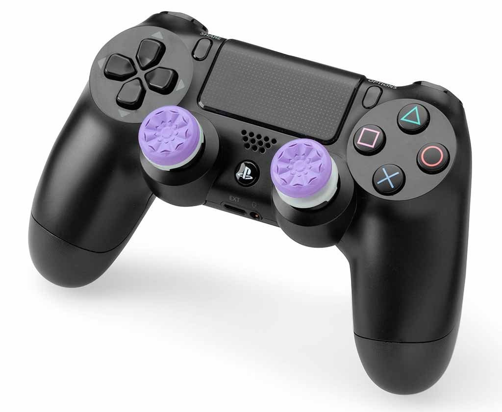 kontrolfreek fps freek galaxy purple performance thumbsticks for playstation 4 controller (ps4)