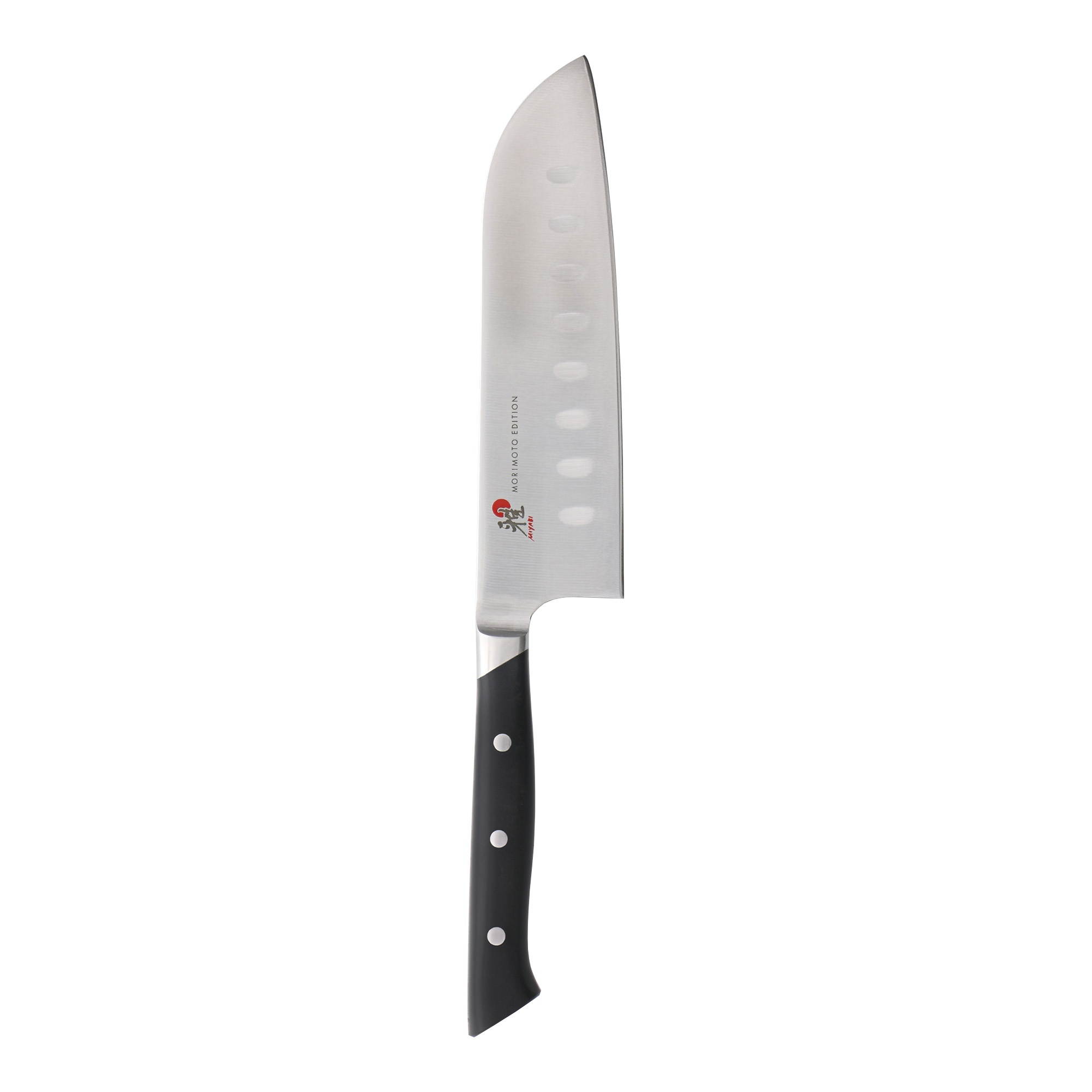 Miyabi Red Morimoto Edition 5.5-inch Hollow Edge Santoku Knife