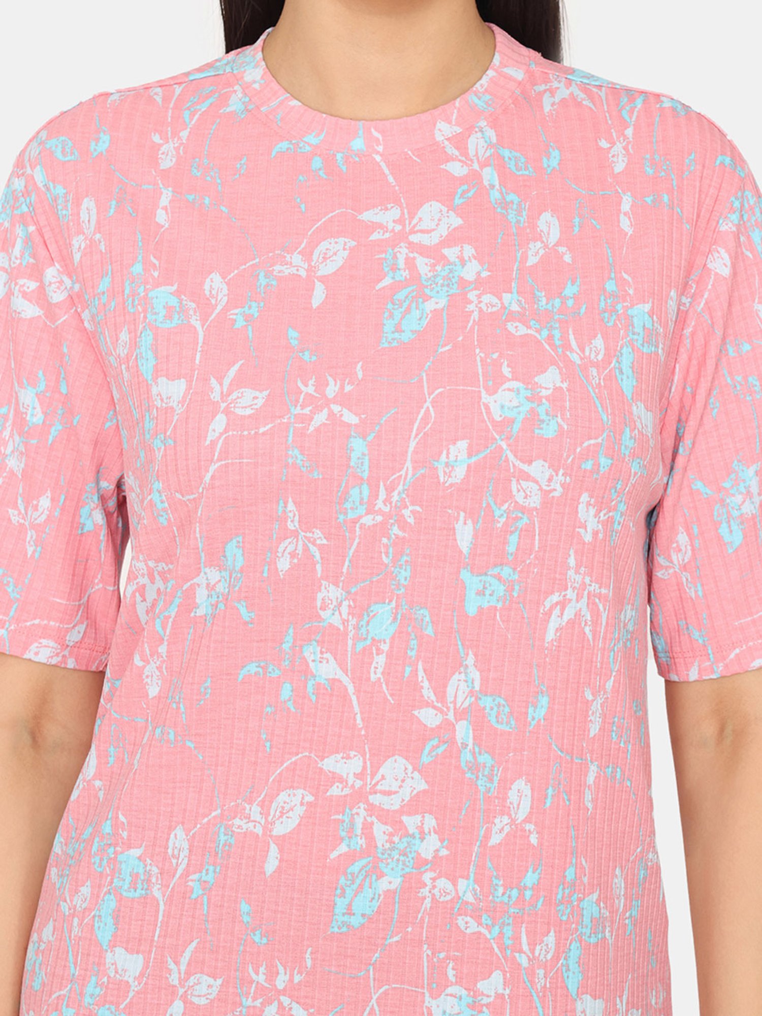 Zivame Pink Printed T-Shirt