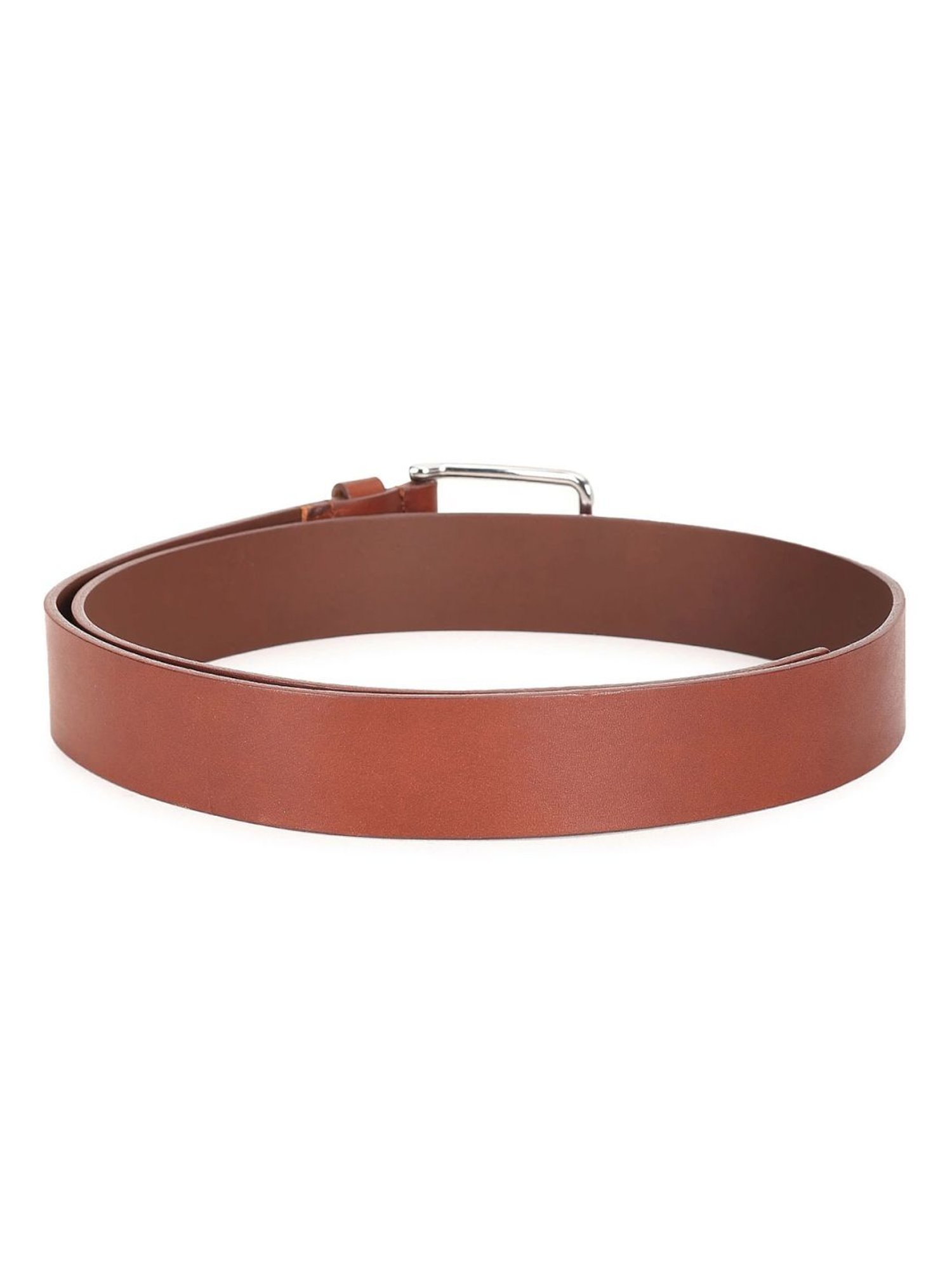 Calvin Klein Jeans Dark Tan Leather Casual Belt
