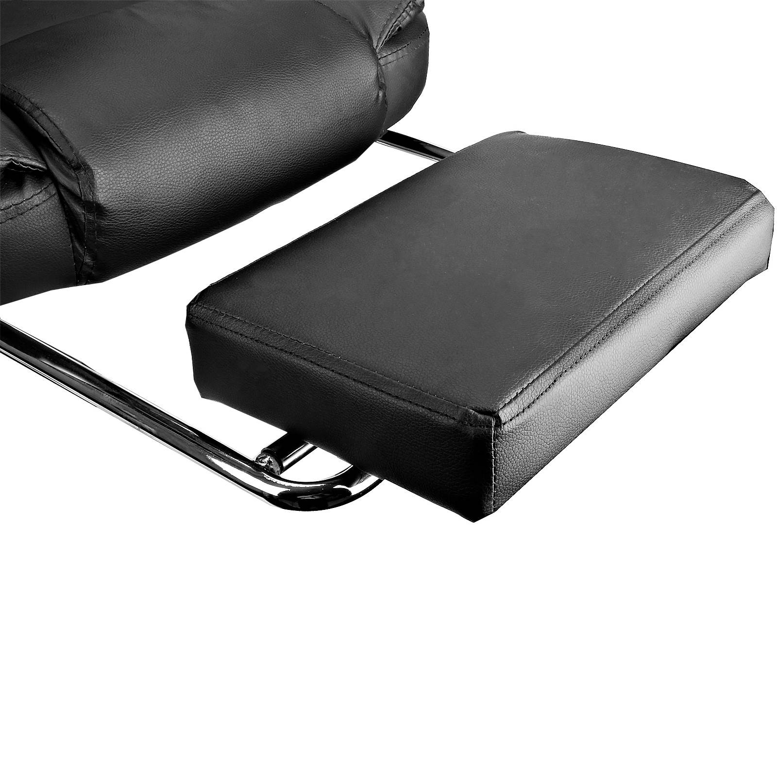 (Ship from US!!!)  High Back Office Swivel Chair, PU Leather Gaming Chair, Computer Chair, Desk Chair with Padded Armrests, Adjustable Height and Angle Ergonomic Task Chair with Lumbar Support