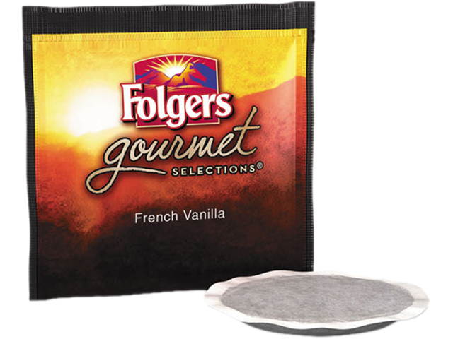 Folgers FOL-63102 Gourmet Selections Coffee Pods, French Vanilla, 18/Box