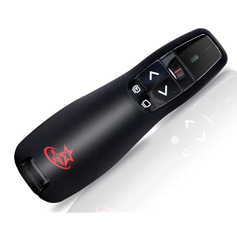 Wireless Powerpoint and Keynote Presentation Remote Clicker PR819 Black 1 Pack