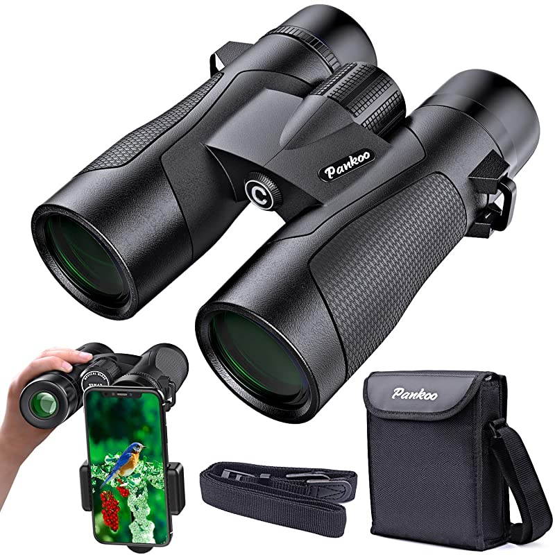 12x42 Binoculars for Adults HD Binocular for Bird Watching Travel Hiking Wildlife Hunting Concerts TheaterWaterproof Low Night Vision LightweightCompactBinocularsforAdults