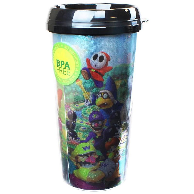 Just Funky Super Mario Party Foil Print 16oz Travel Mug