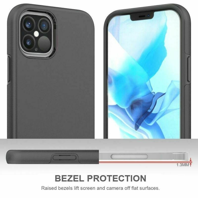 For  iPhone 12 Mini 5.4 in Black The Patrol Hard TPU Hybrid Plastic Case