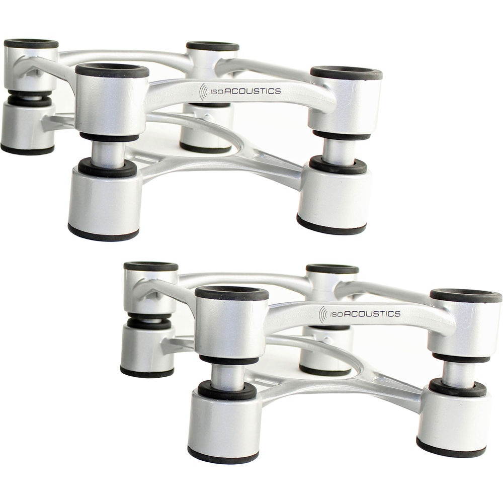 IsoAcoustics Aperta 200 Stand for Studio Monitor and Speakers, Pair, Silver